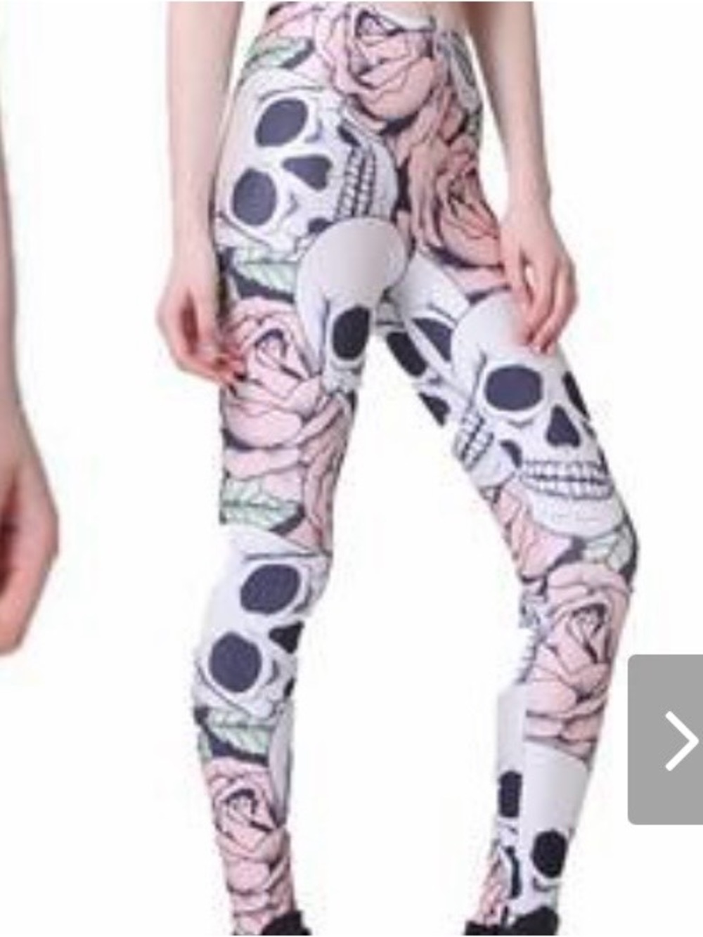 Skull & Rose Print Leggings